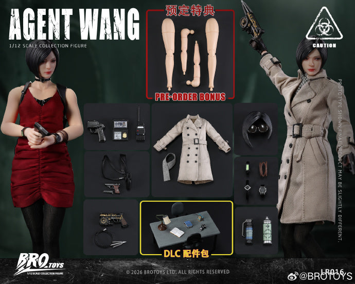 【Pre-Order】BROTOYS  Agent Wang   1/12Articulated figure