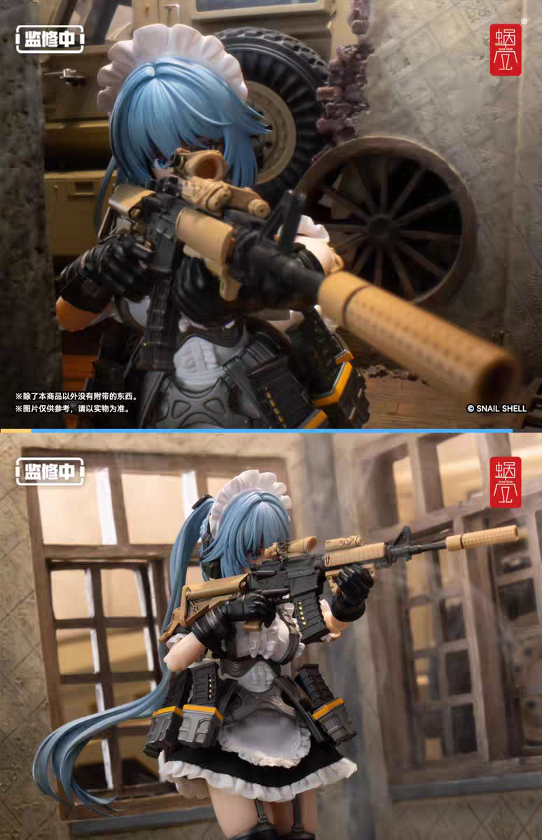 【 Instock items 】 Snail Shell RA-02 Tactical Maid - Joban and Sound 1/12 Painted Finished Product Mobile Handpiece