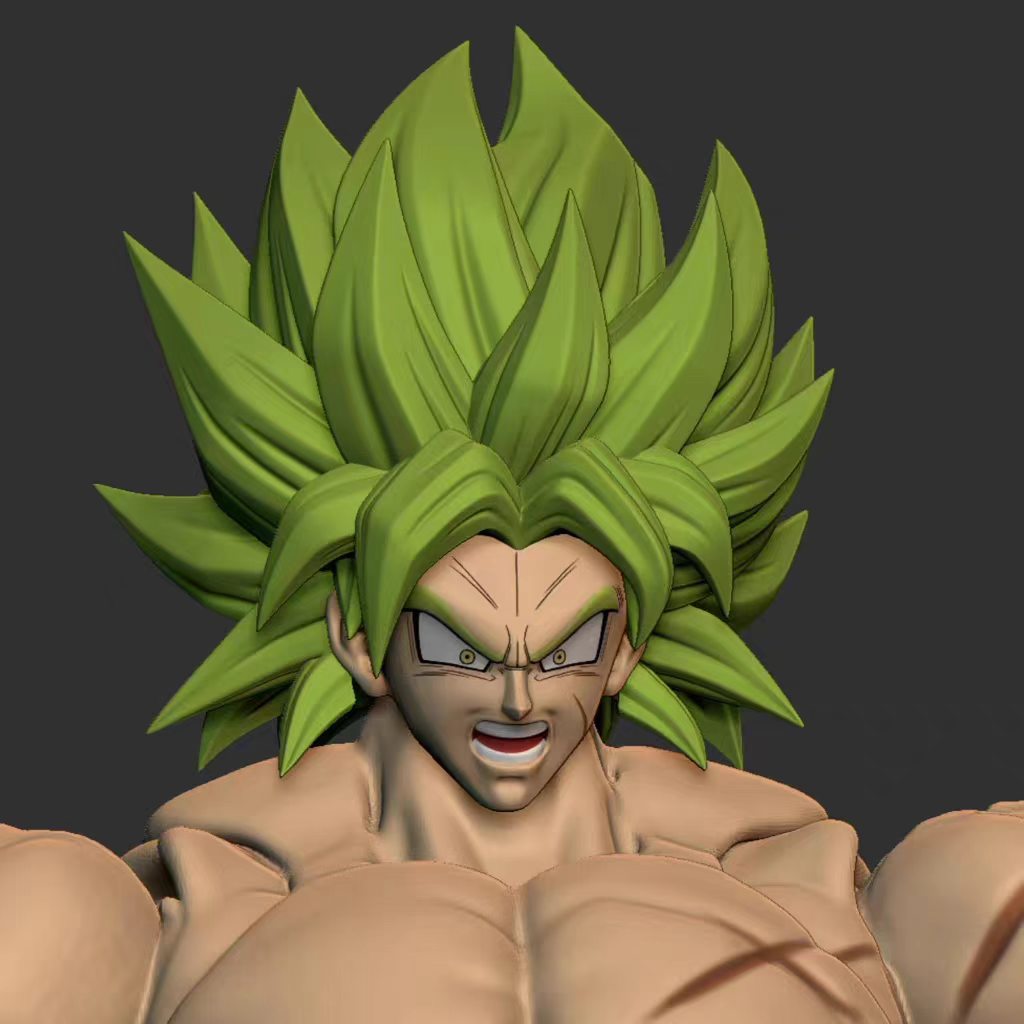 【Pre-Order】GM Full Power Broly Head Sculpt, SHF Articulated Figure Accessories, Super Saiyan