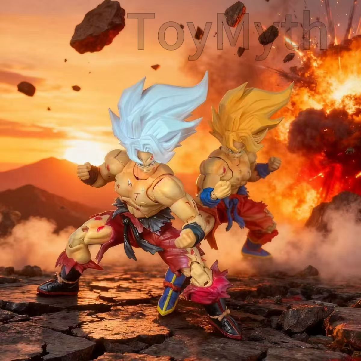 [Pre sale]N&amp;T Dragon Ball Shf Super Series Weekly Color Goku Battle Damage 3.0 Elemental Mobile