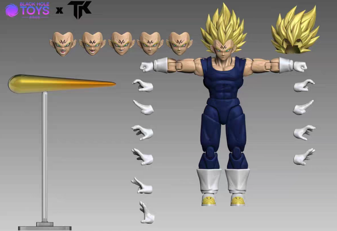 【Instock items】Black Hole x TK Collaboration Battle-Damaged Vegeta 3.0 Super Saiyan Vegeta - Restored Version&nbsp;