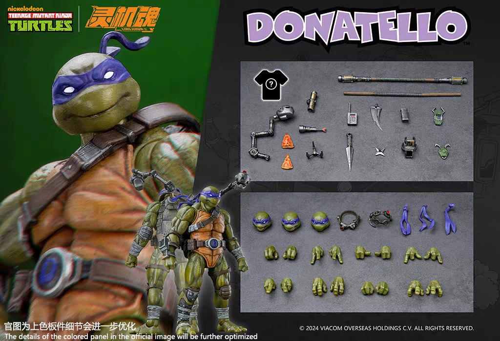 【In Stock】 Authorized TMNT Ninja Turtles Purple Turtles Donatello 1/12 Mobile Doll