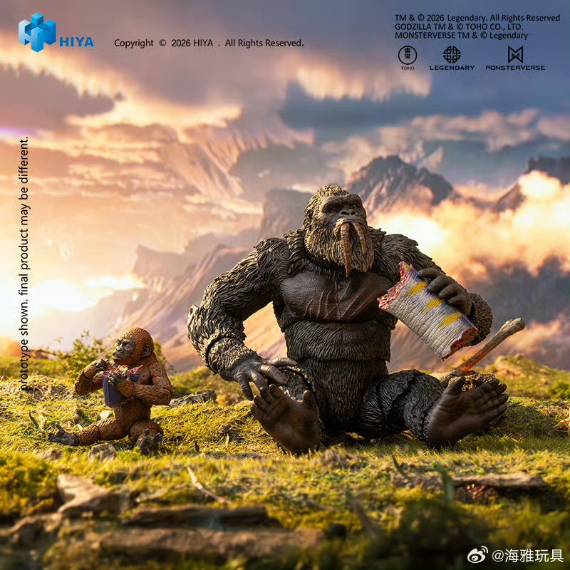 【In Stock】Hiya Toys EXQUISITE BASIC Series: Godzilla x Kong: The New Empire – Kong & Mini-Kong Set (Convention Exclusive)