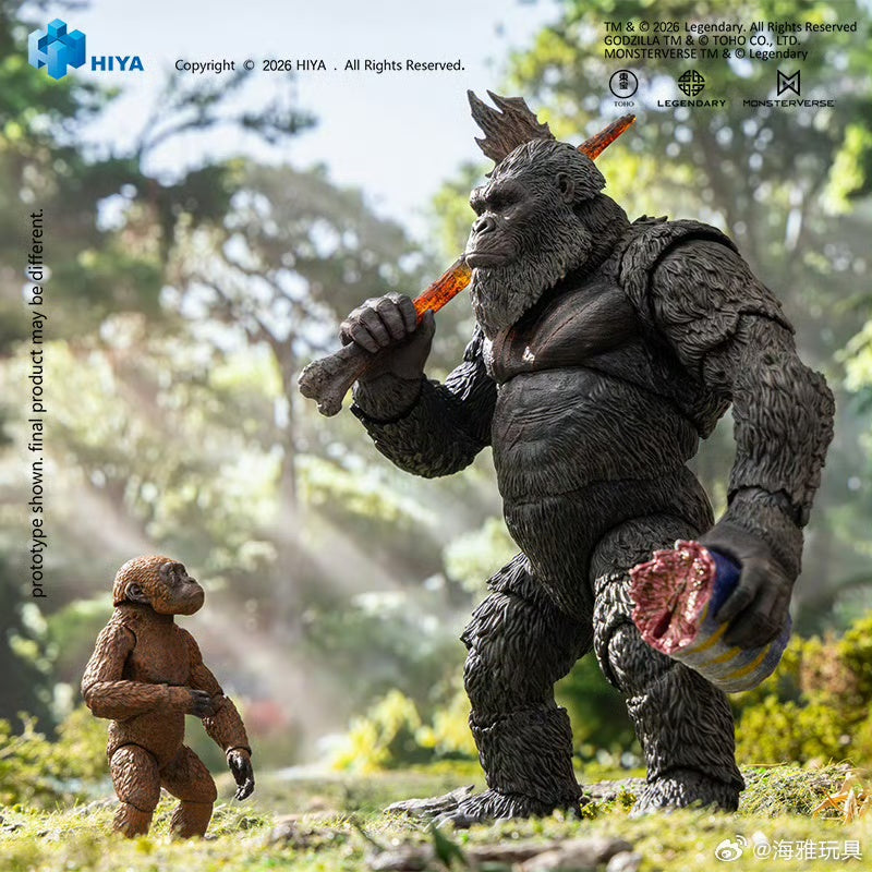 【In Stock】Hiya Toys EXQUISITE BASIC Series: Godzilla x Kong: The New Empire – Kong & Mini-Kong Set (Convention Exclusive)
