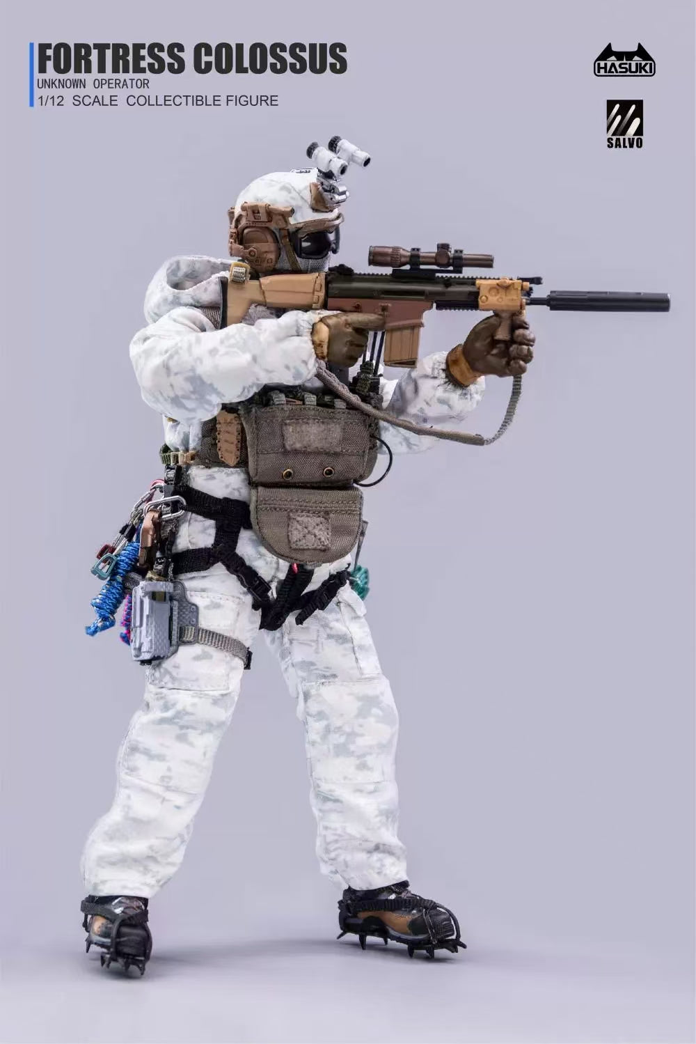 [In Stock] HASUKI 1/12 Black Ops Camouflage Articulated Action Figure Special Forces