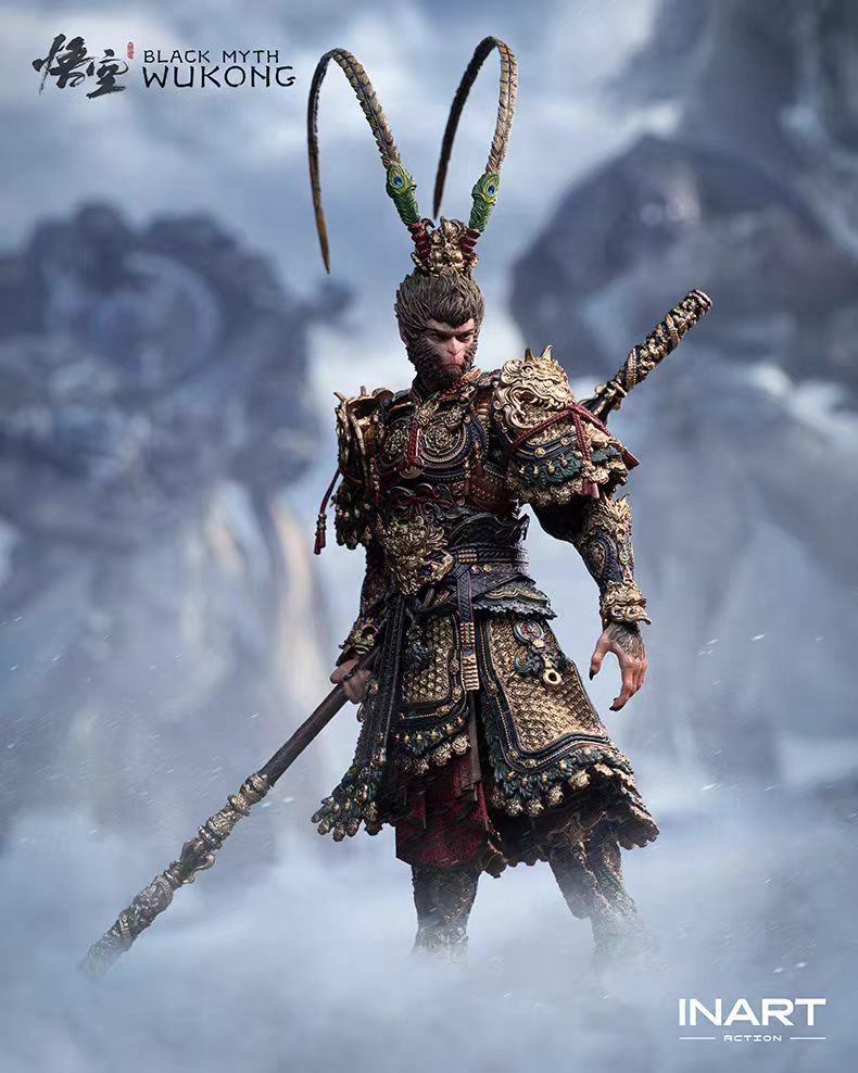 【Pre-Order】INART Action Black Myth: Wukong Great Sage Golden Armor Set 1/12 Scale Articulated Figure