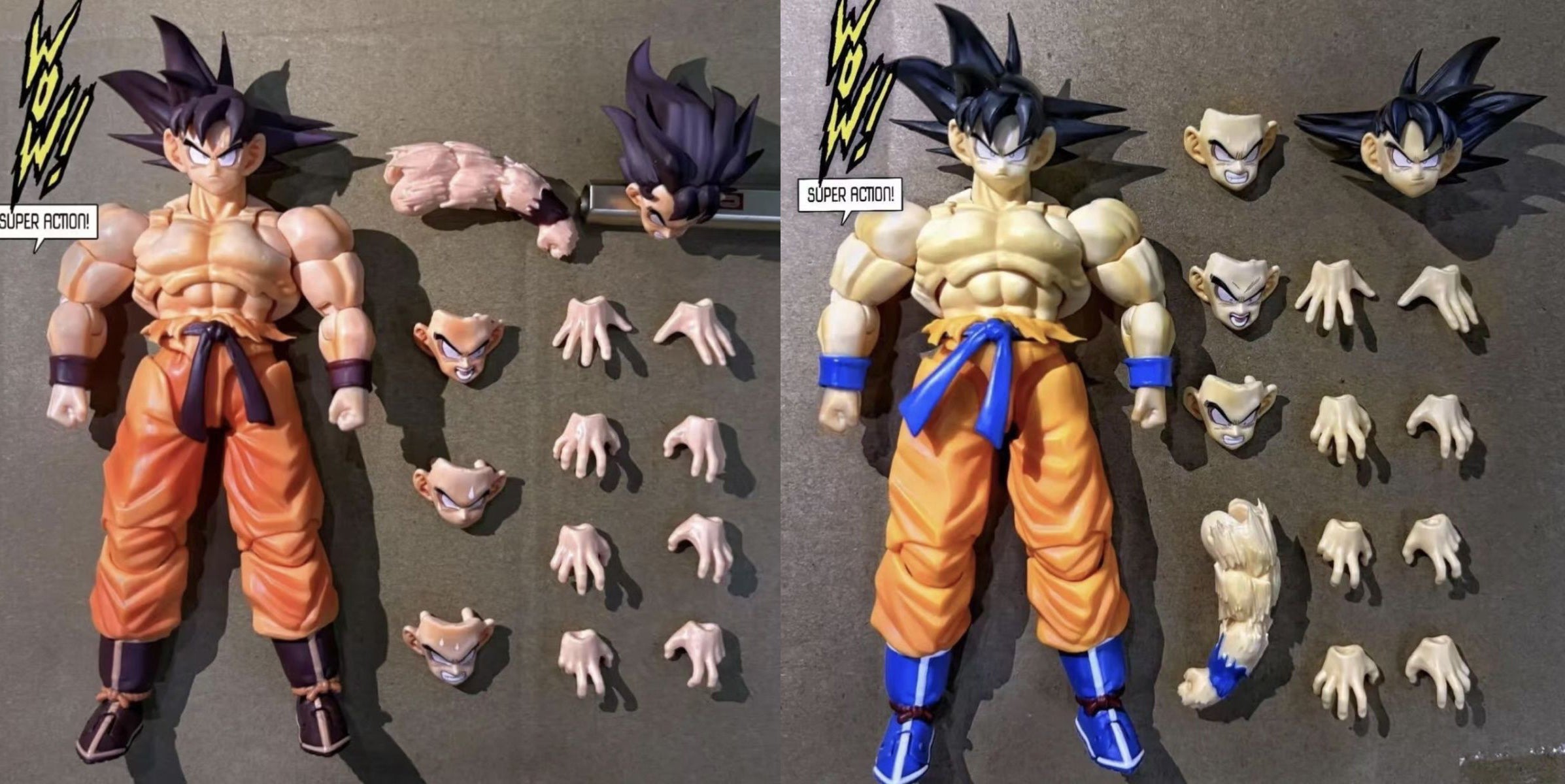 【Instock items.】Wow Super Action First Duel King Ken Kong Super Saiyan Goku 1/12 Figure Can be made by hand