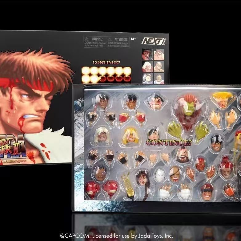 [In Stock] Jada Street Fighter SDCC Limited Edition Replacement Battle-Damaged Head Sculpt and Hand Accessory Pack
