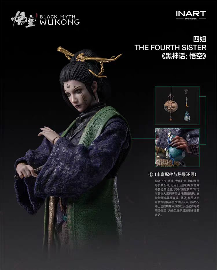 【Pre-Order】INART 1/12 Black Myth: Wukong, Fourth Sister, Spider Demon, MAG G0009 Articulated Figure