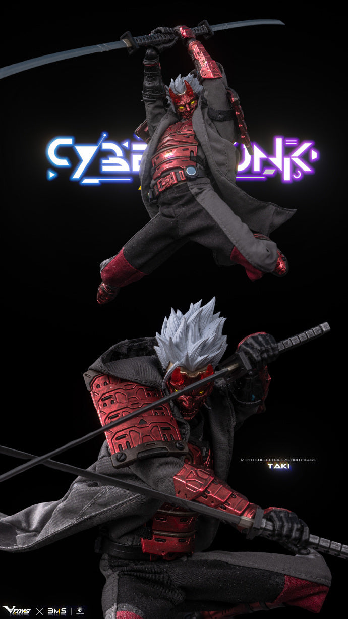 【In Stock】VTOYS Cyberpunk Samurai Taki Scarlet Dawn 1/12 Scale Articulated Figure