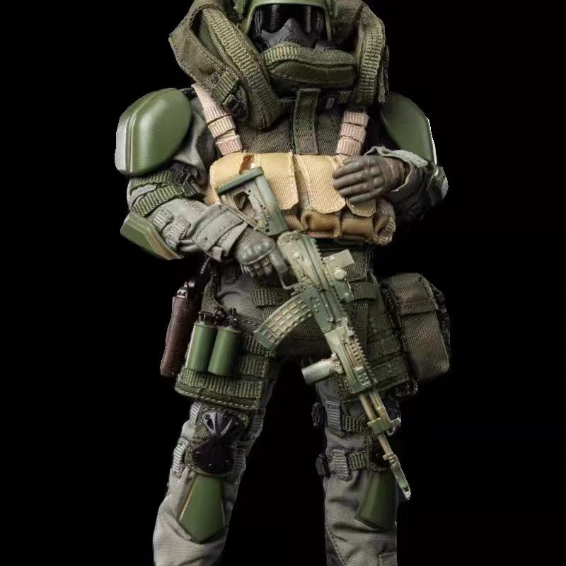 [In Stock] HASUKI 1/12 Black Ops Camouflage Articulated Action Figure Special Forces