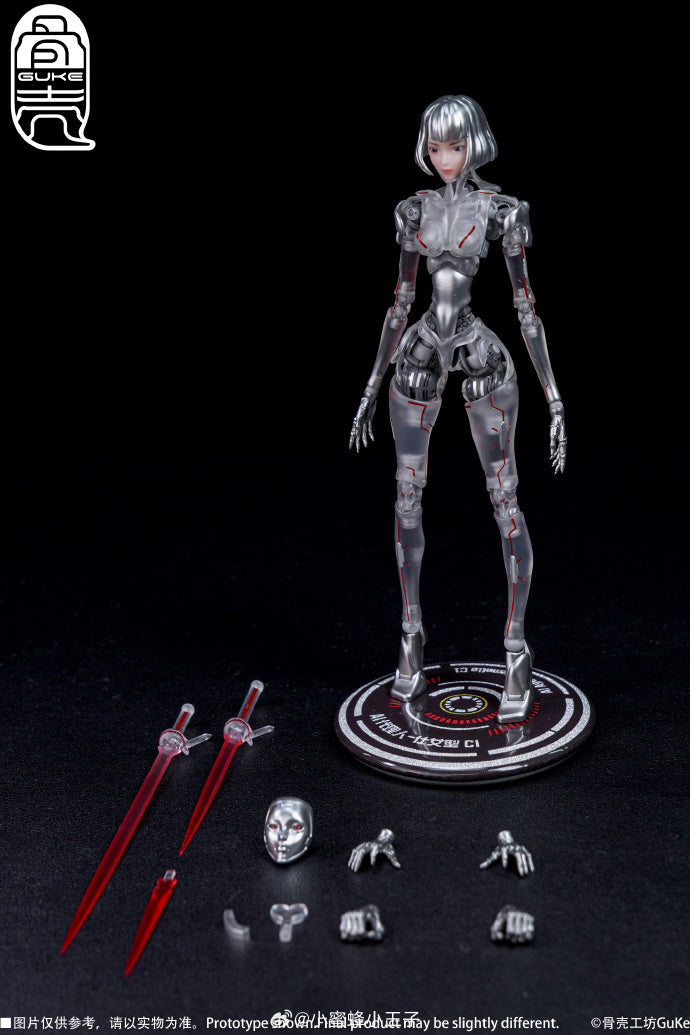 【In Stock】 Bone Shell Workshop 1/12 Articulated Figure: AI Agent C1S "Scarlet Blade" ❖