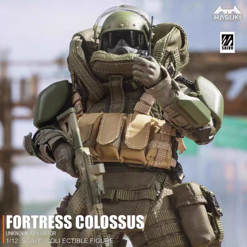 [In Stock] HASUKI 1/12 Black Ops Camouflage Articulated Action Figure Special Forces