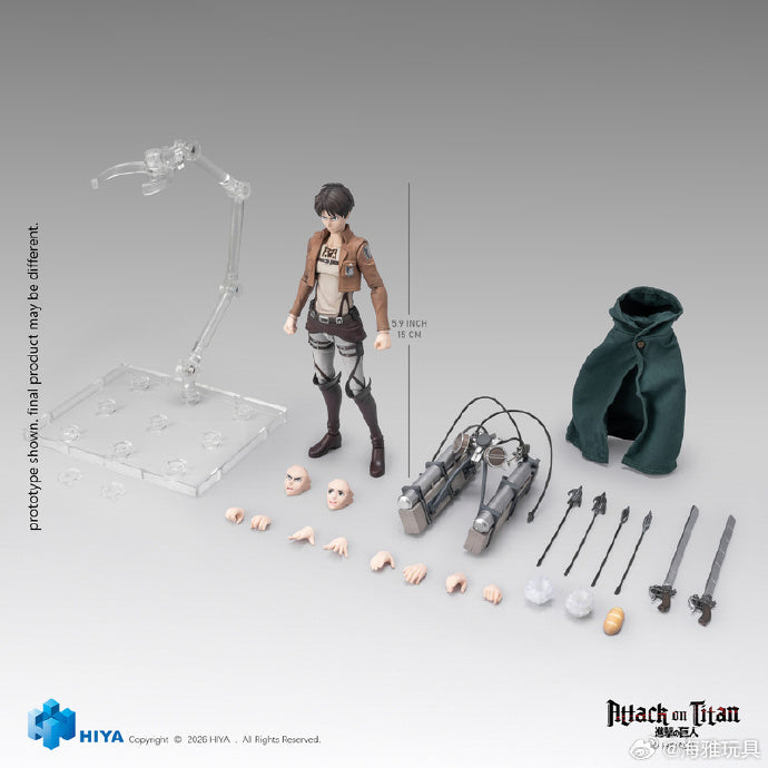 【Pre-Order】Hiya Toys EXQUISITE BASIC Series: Attack on Titan - Eren Yeager 1/12 Scale Articulated Figure