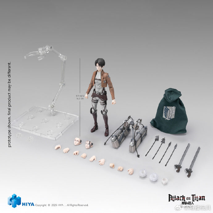 【Pre-Order】Hiya Toys EXQUISITE BASIC Series: Attack on Titan - Levi Ackerman 1/12 Scale Articulated Figure
