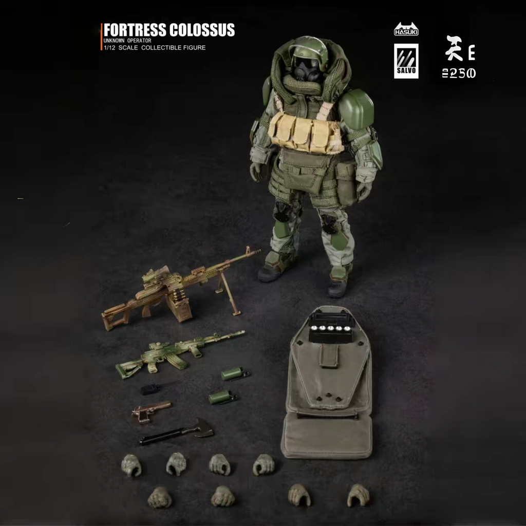 [In Stock] HASUKI 1/12 Black Ops Camouflage Articulated Action Figure Special Forces