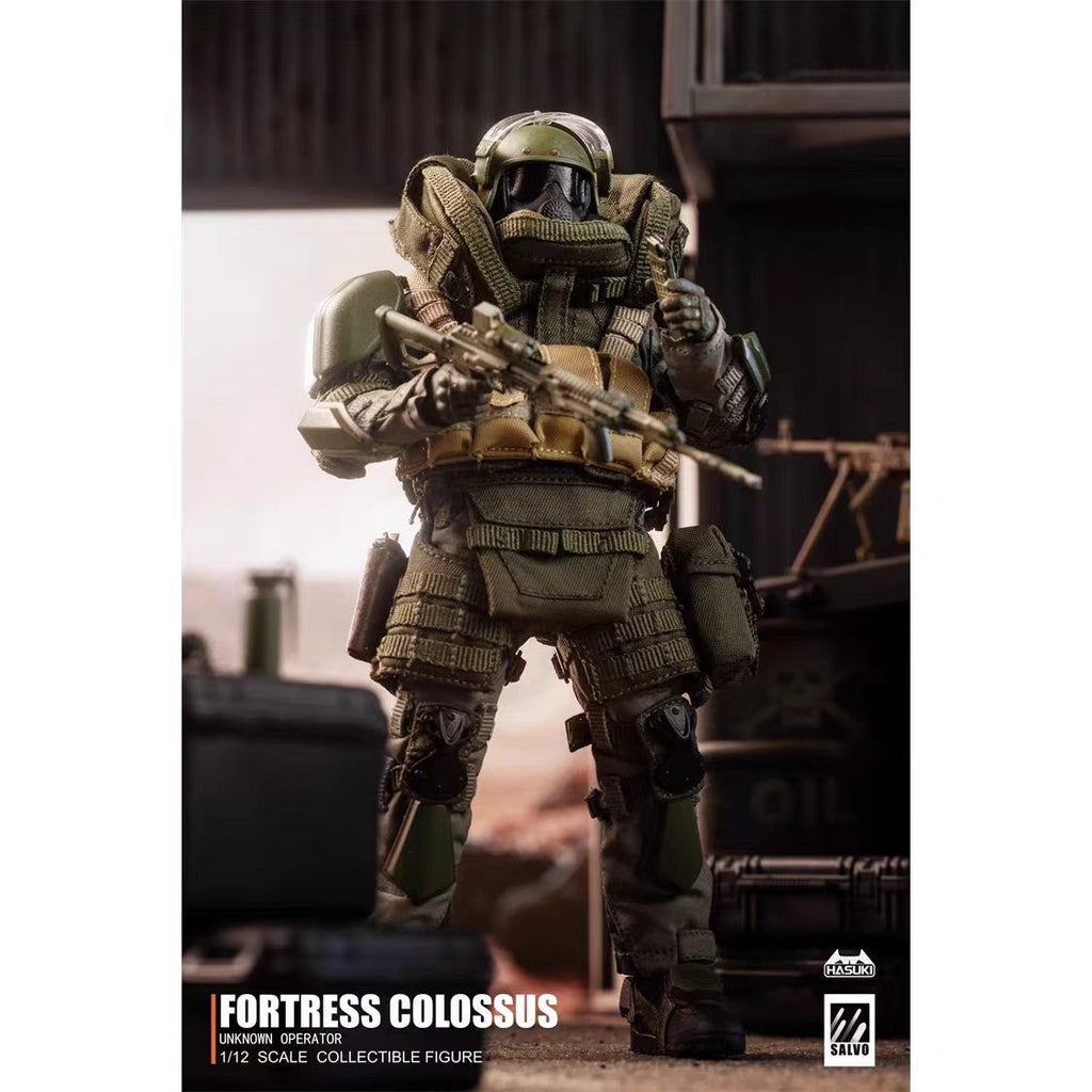 [In Stock] HASUKI 1/12 Black Ops Camouflage Articulated Action Figure Special Forces