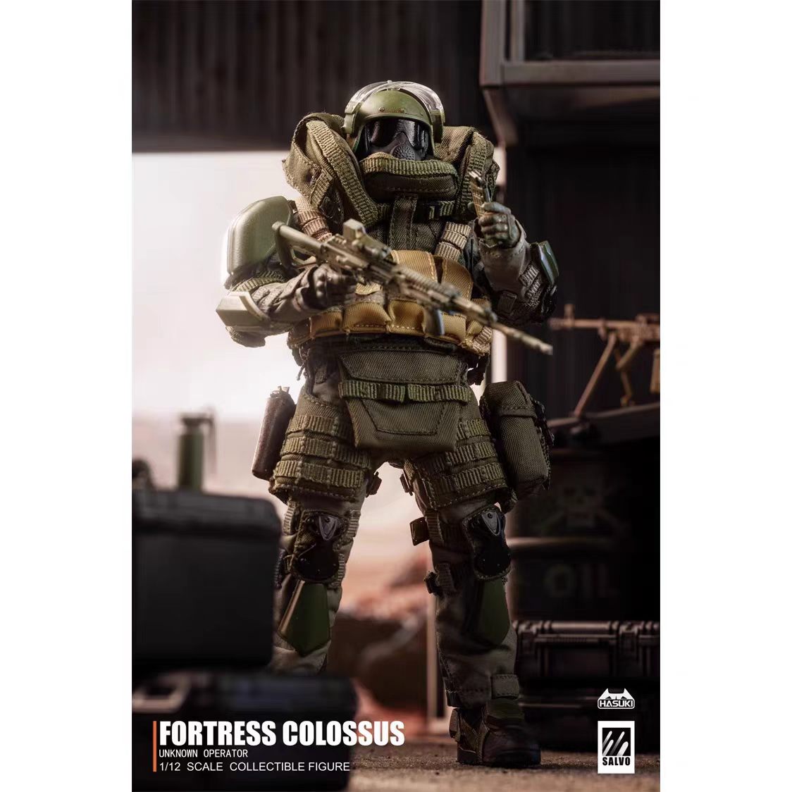 [In Stock] HASUKI 1/12 Black Ops Camouflage Articulated Action Figure Special Forces