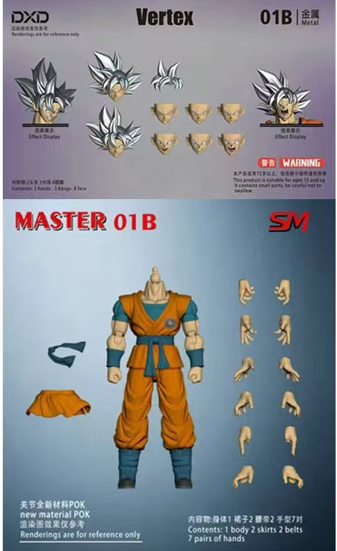 Pre-order] SM01master figure, articulated with POK material, includes DXD01 head sculpt and accessory pack (compatible with Bandai's "Decisive Battle" series).
