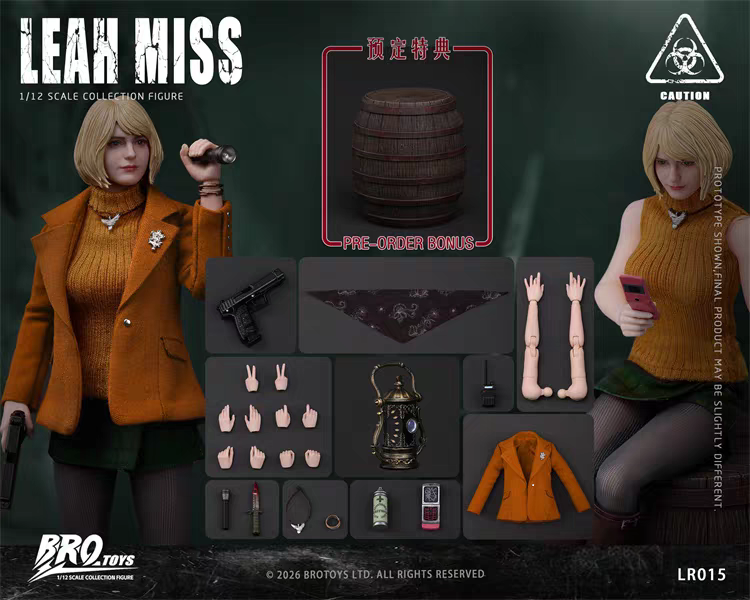 【Pre-order】&nbsp;BROTOYS LR015 Resident Evil Ms. Leia (1/12 scale) Action Figure