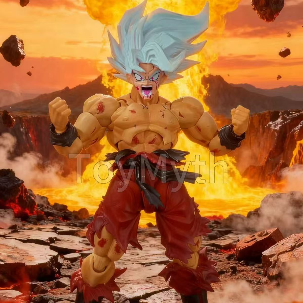 [Pre sale]N&amp;T Dragon Ball Shf Super Series Weekly Color Goku Battle Damage 3.0 Elemental Mobile