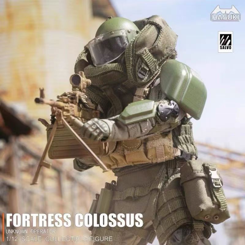 [In Stock] HASUKI 1/12 Black Ops Camouflage Articulated Action Figure Special Forces