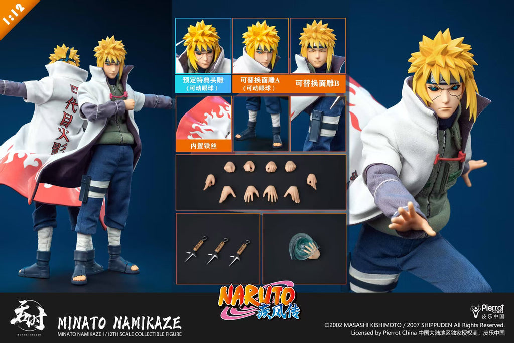[Pre-order] Tunshi Studio TS-021 Minato Namikaze (1/12 Scale Articulated Figure with Fabric Clothing)