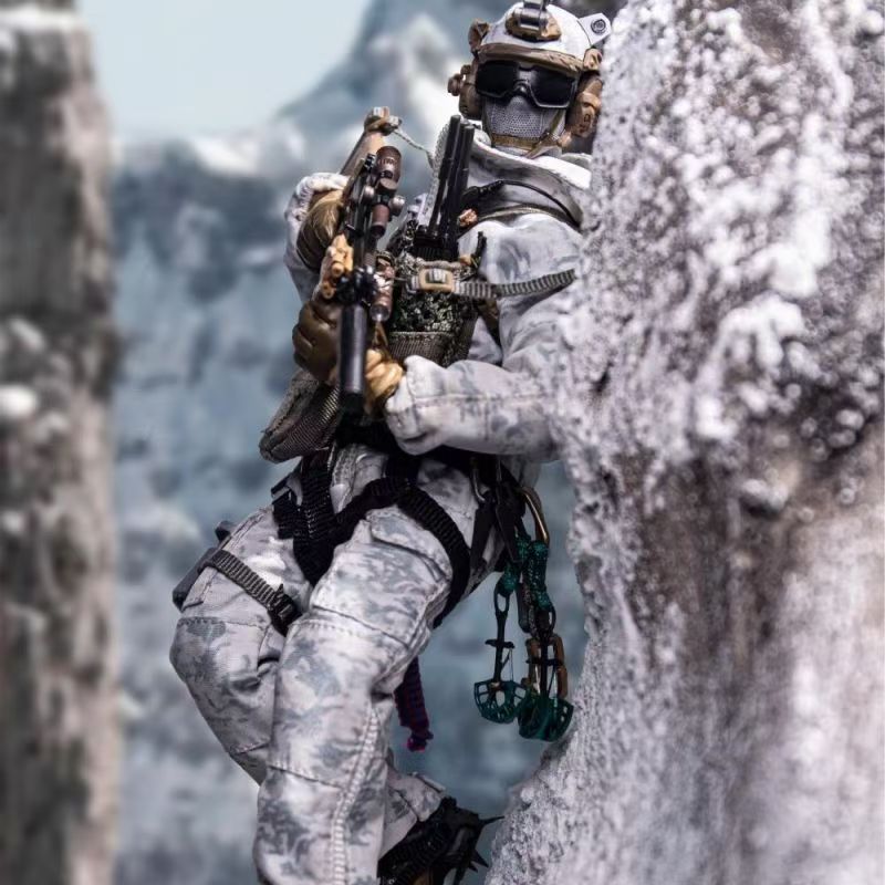 [In Stock] HASUKI 1/12 Black Ops Camouflage Articulated Action Figure Special Forces