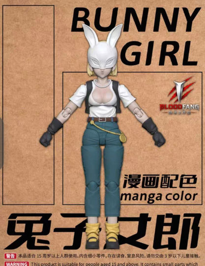 【Pre-Order】Blood Tooth Studio – Officer Rabbit (Android 18) – Dragon Ball Posable Figure