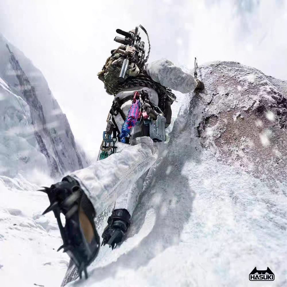 [In Stock] HASUKI 1/12 Black Ops Camouflage Articulated Action Figure Special Forces