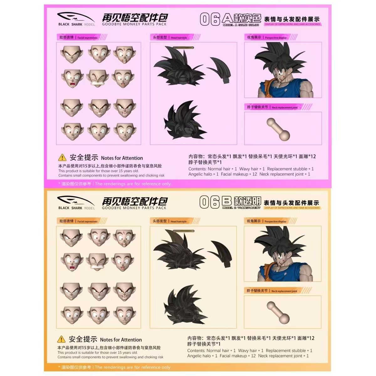 【Pre-Order】BLACK SHARK BSM06 Goodbye Goku Head Sculpt Accessory Pack