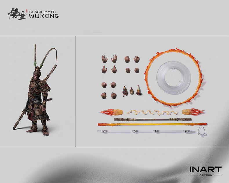 【Pre-Order】INART Action Black Myth: Wukong Great Sage Golden Armor Set 1/12 Scale Articulated Figure