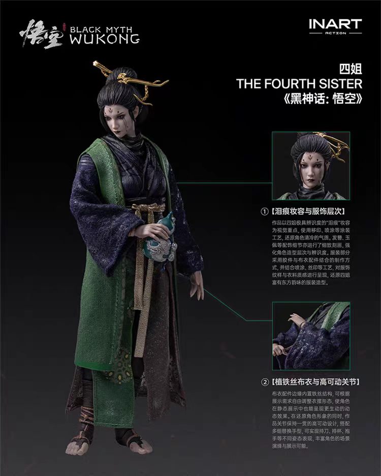 【Pre-Order】INART 1/12 Black Myth: Wukong, Fourth Sister, Spider Demon, MAG G0009 Articulated Figure