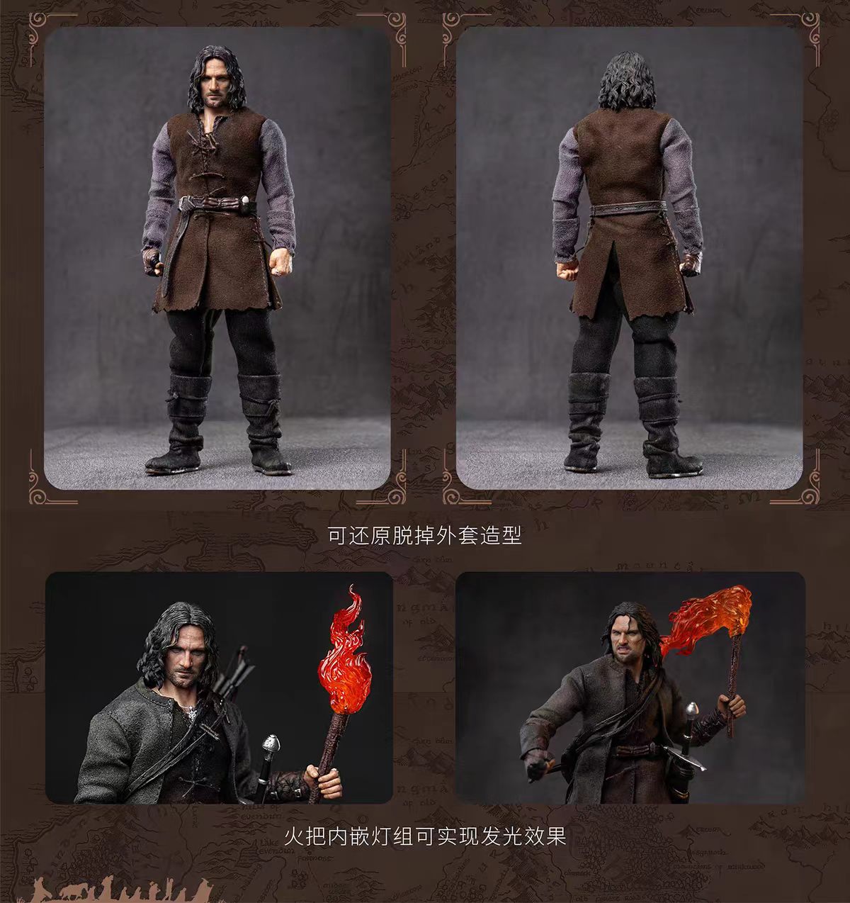 [Pre-Order]Yuanye Culture / Feiwan Toys: *The Lord of the Rings* – Aragorn (1/12 Scale Articulated Figure with Fabric Clothing)