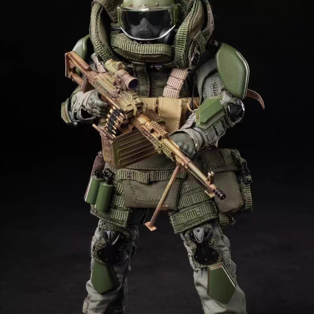 [In Stock] HASUKI 1/12 Black Ops Camouflage Articulated Action Figure Special Forces