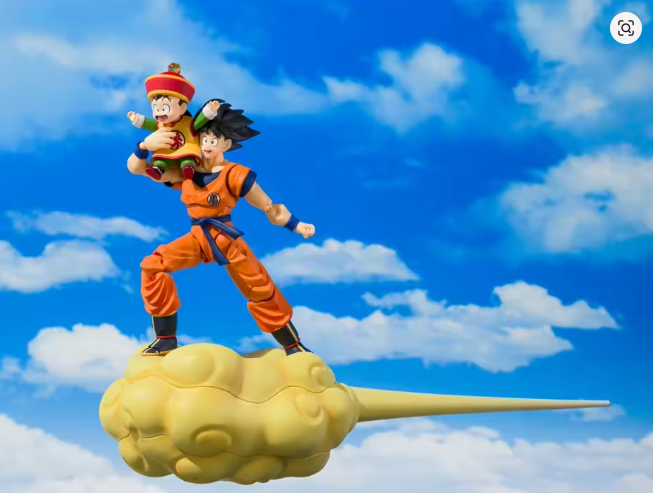 【In Stock】Bandai SHF Son Goku &amp; Son Gohan (Childhood) &amp; Flying Nimbus - Father and Son Hug