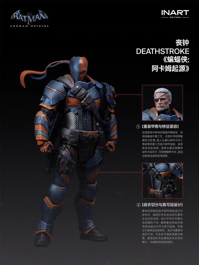 【Pre-Order】INART Action - Batman: Arkham Origins - Deathstroke Articulated Figure