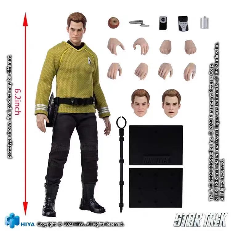 [In Stock] HIYA ESS0265 Super Detailed Series 1/12 Star Trek Kirk Action Figure