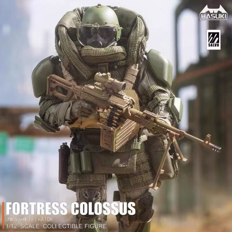 [In Stock] HASUKI 1/12 Black Ops Camouflage Articulated Action Figure Special Forces