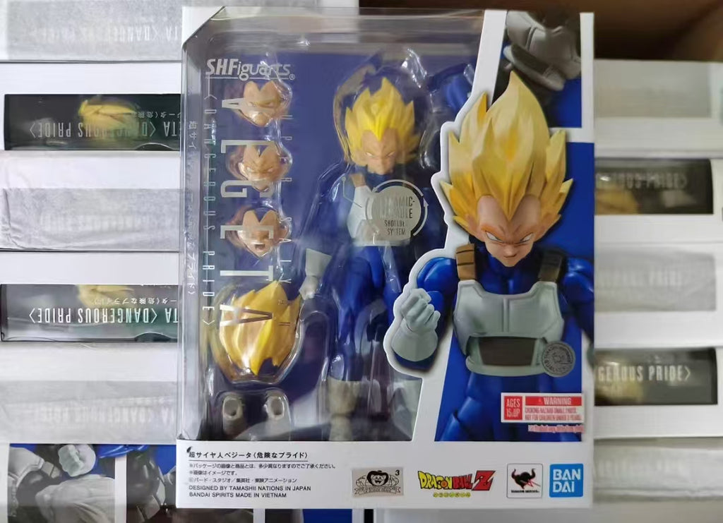 【In Stock】Bandai SHF Dragon Ball Z Super Saiyan Vegeta Dangerous Pride 3.0
