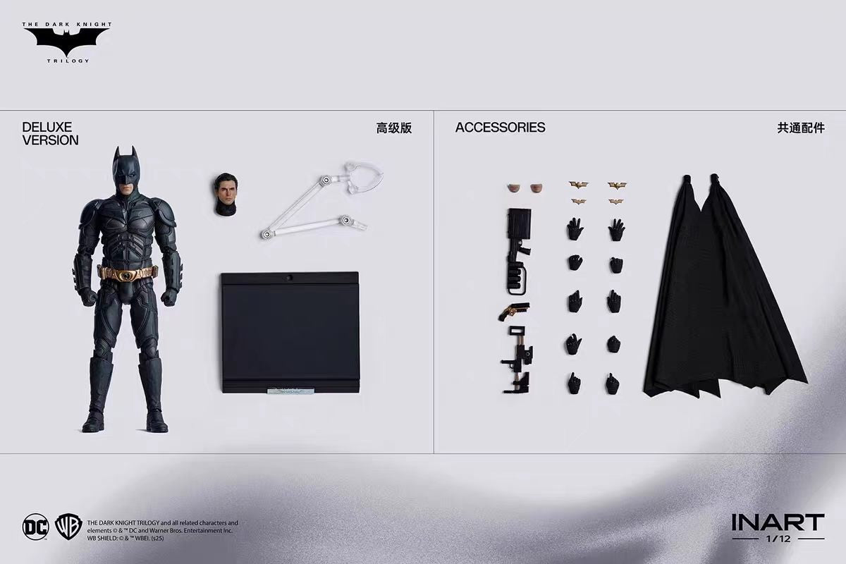 【In Stock】INART Batman: The Dark Knight Rises - Bale Batman 1/12 Scale Action Figure Deluxe Edition
